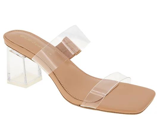 BCBGeneration Lucite Block Heel Sandal - Lekko - QVC.com | QVC