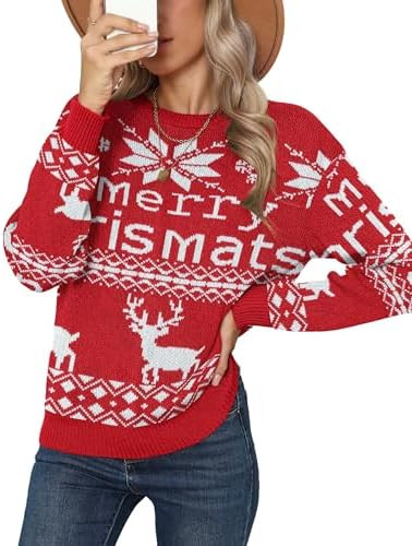 Jouica Women's Winter Longt Sleeve Sweater Oversized Knitted Pullover Sweater | Amazon (US)