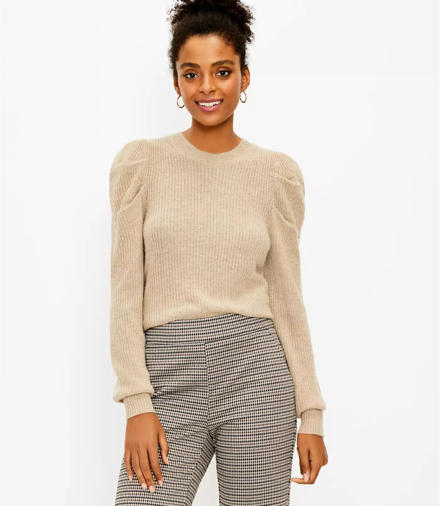 Pleated Sleeve Sweater | LOFT