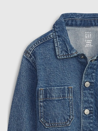 Toddler Oversized Denim Shirt with Washwell | Gap (US)