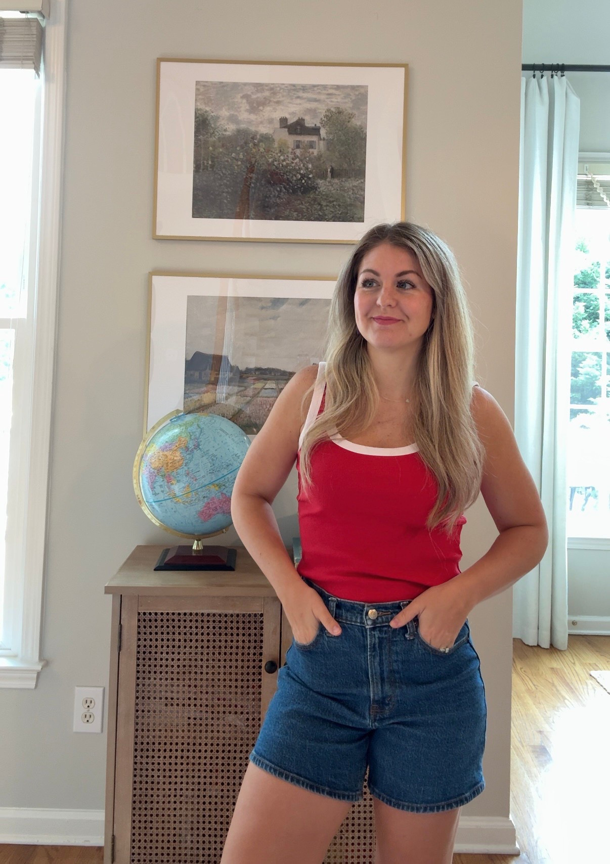 Wearing an XS tank and 26 shorts. Everything is TTS

#LTKStyleTip #LTKSummerEdit #LTKSaleAlert