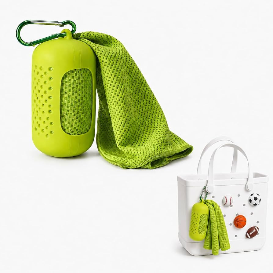 Cooling Towel with Clip Case \u2013 Quick-Dry Neck Wrap for Sports, Beach Tote Bags, Gym, Travel ... | Amazon (US)