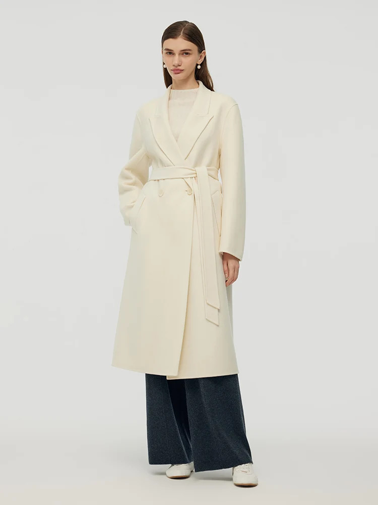 Cashmere Wool Women Wrap Overcoat | GOELIA