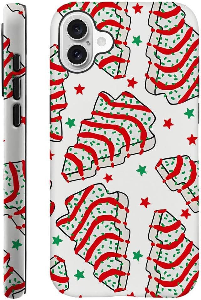 for iPhone 16 Case - Christmas Tree Red Phone Case - Hybrid Case,Durable Shockproof Case Cover,Ca... | Amazon (US)