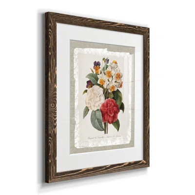 Botanical Bouquet Camelias - Picture Frame Painting Print on Paper | Wayfair North America
