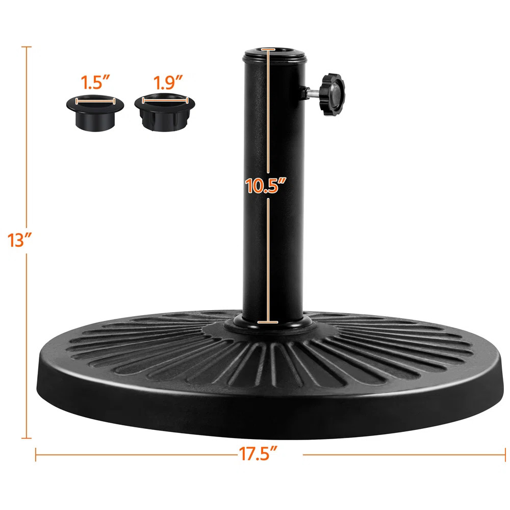 Autumm Outdoor Patio Heavy Duty Wind-Resistant Market Umbrella Base Stand | Wayfair North America