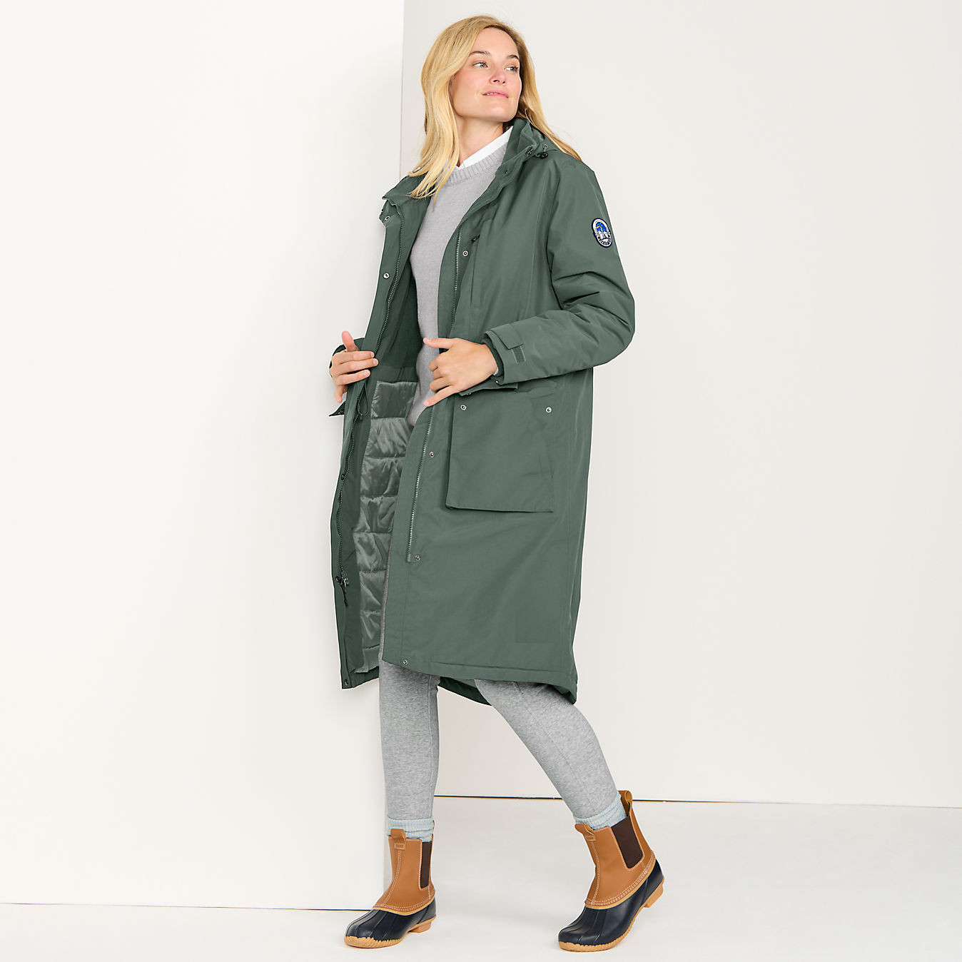 Women's Squall Waterproof Insulated Winter Stadium Maxi Coat | Lands' End (US)