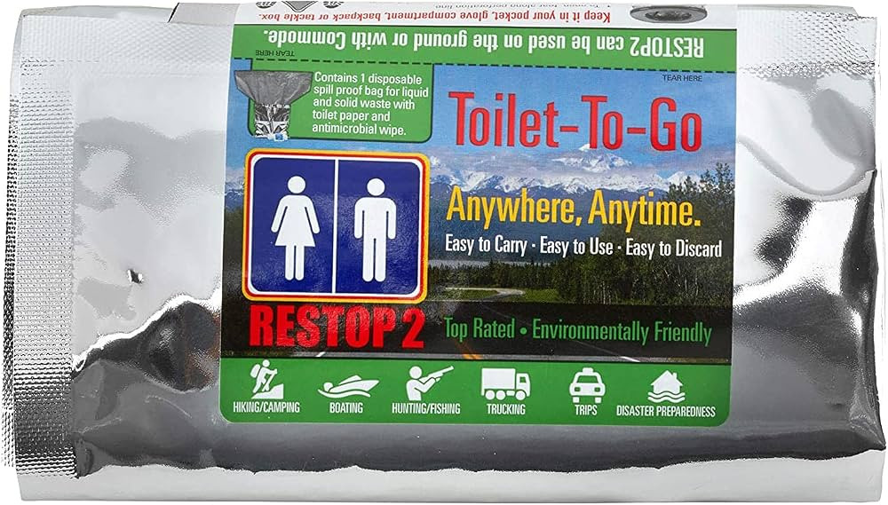 RESTOP 2 - Portable Toilet Solid (Poop) and Liquid (Pee) Leak Proof Waste Bag - Toilet Paper and ... | Amazon (US)