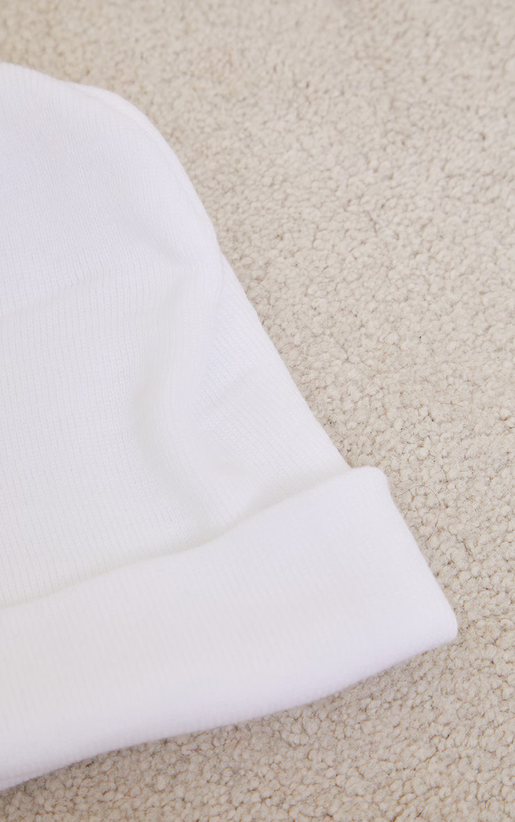 White Knitted Beanie | PrettyLittleThing US