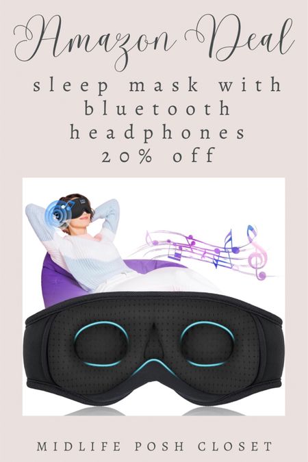 Amazon lighting deal! Sleep mask with Bluetooth headphones is 20% off

#LTKover40 #LTKsalealert #LTKhome