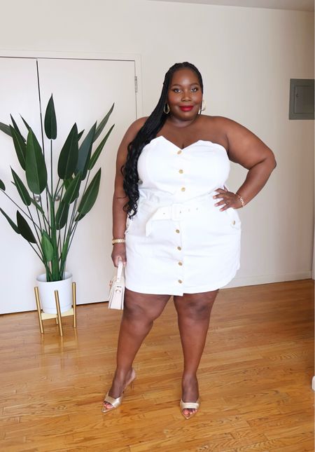 Every fashion lover needs a summer white outfit. I love this denim corset and plus size denim skirt. I tucked the corset in to make it look like a dress. It’s short in the back just and FYI. 

#LTKMidsize #LTKOver40 #LTKPlusSize