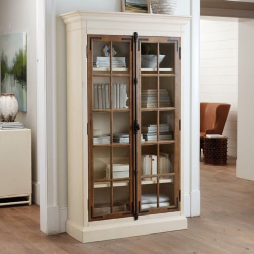 Salerno Glass Door Storage Cabinet | Ballard Designs, Inc.