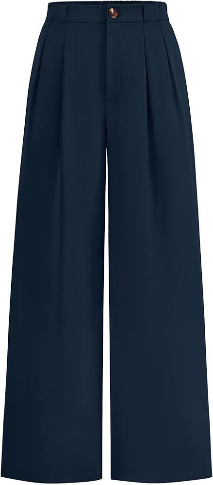 KIRUNDO Wide Leg Dress Pants for Women High Waisted Office Work Trousers Business Casual Slacks B... | Amazon (US)