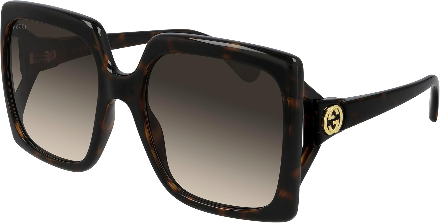 Gucci Square Sunglasses GG0876S 002 Dark Havana 60mm 876 | Amazon (US)