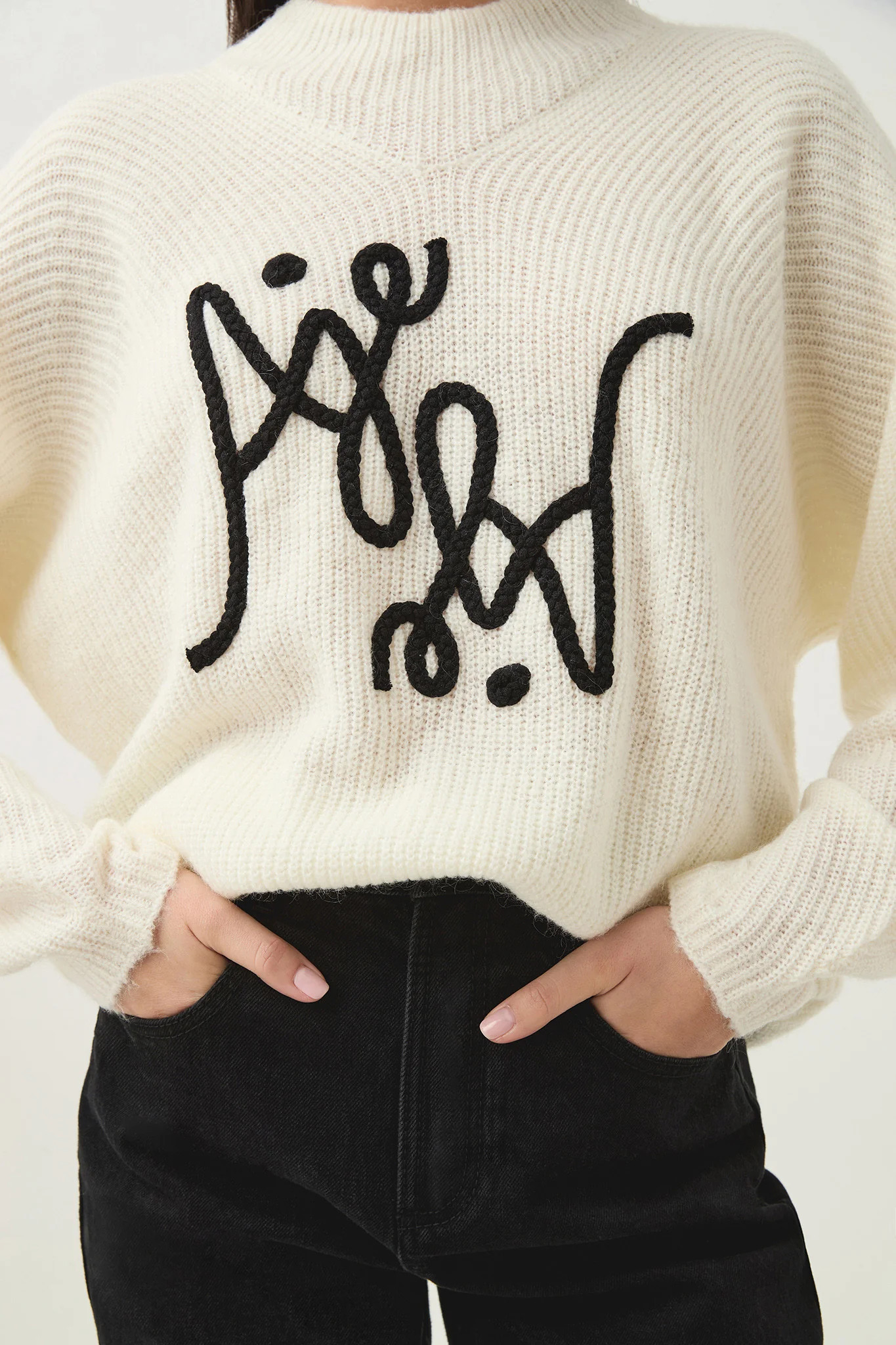 Emulate Braided Logo Knit | aje. (Australia and New Zealand)