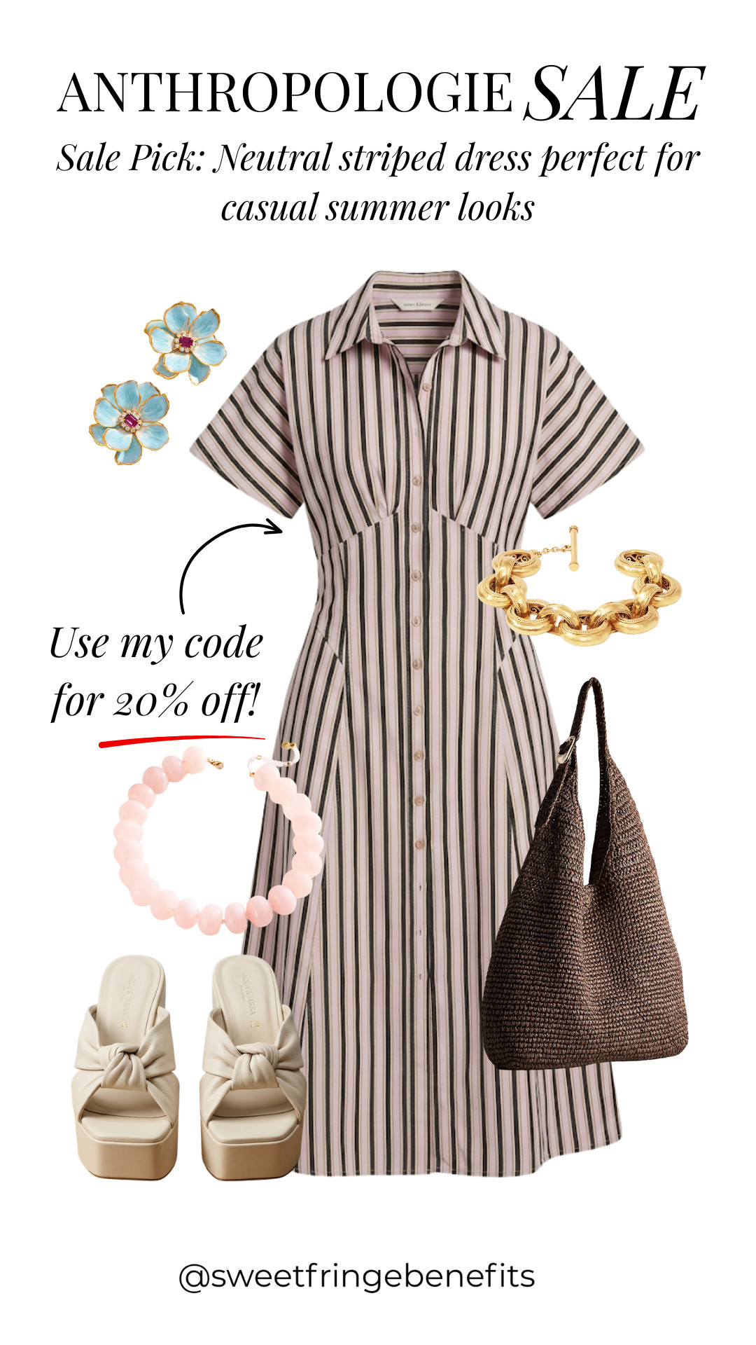 This neutral striped dress is the definition of easy summer style 🤍 Effortless, flattering, and so versatile for everyday wear. Use my code NANETTE20 for 20% off Anthropologie.  

 #LTKootd #LTKSeasonal #LTKOver40