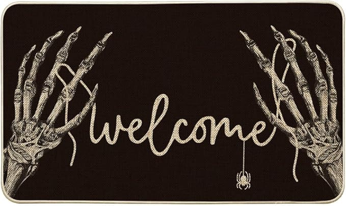Artoid Mode Hand Bone Halloween Welcome Doormat, Home Decor Low-Profile Switch Rug Door Mat Floor... | Amazon (US)