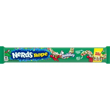 Nerds Holiday Ropes, Individually Wrapped Holiday Candy for Stocking Stuffers, Christmas Candy, Holiday Themed Nerd Ropes Candy Pack, 0.92 Oz | Walmart (US)
