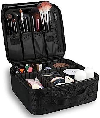 Bvser Travel Makeup Case, Cosmetic Train Case Organizer Portable Artist Storage Makeup Bag with A... | Amazon (US)