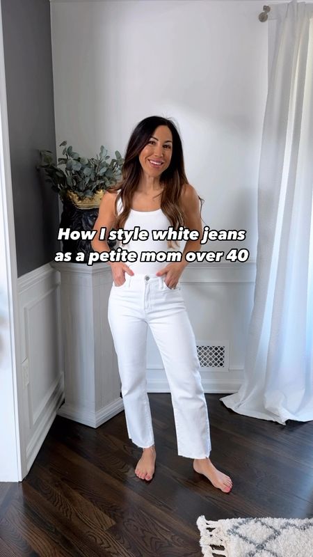 White jeans have got to be one of the hardest things to buy. But this pair is literally gold. Stretch denim, no distressing and a raw ankle crop perfect for petites. Love them, paired with the linen ruffle tank that will take you from work to weekend. Both pieces on sale with my code TAMMYL15. 

Jeans 25. Linen tank small. Straw block heel sandals tts.

Avara code TammyL15. Necklace code Tammy20. 

White jeans, white denim 

#LTKSaleAlert #LTKFindsUnder100 #LTKOver40