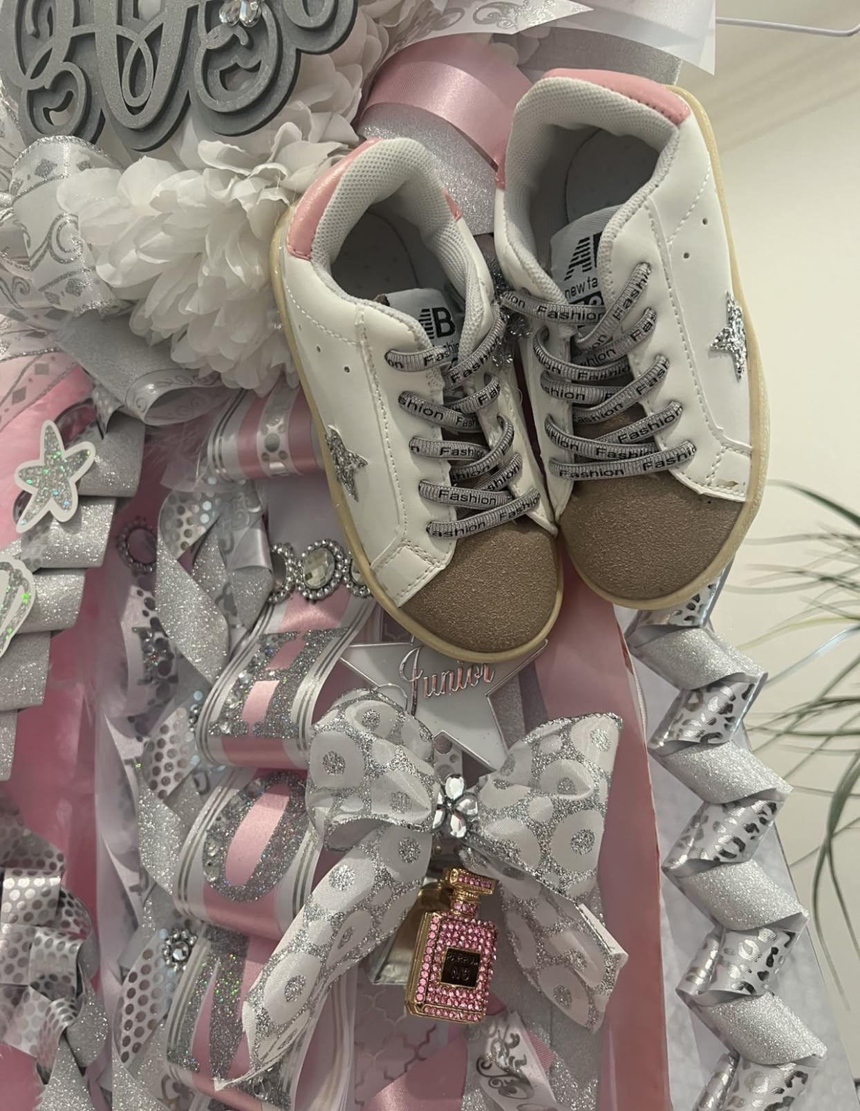 Kids Glitter Star Lightweight Sneakers Slip On Loafers Outdoor Casual Running Sports Shoes for Gi... | Amazon (US)