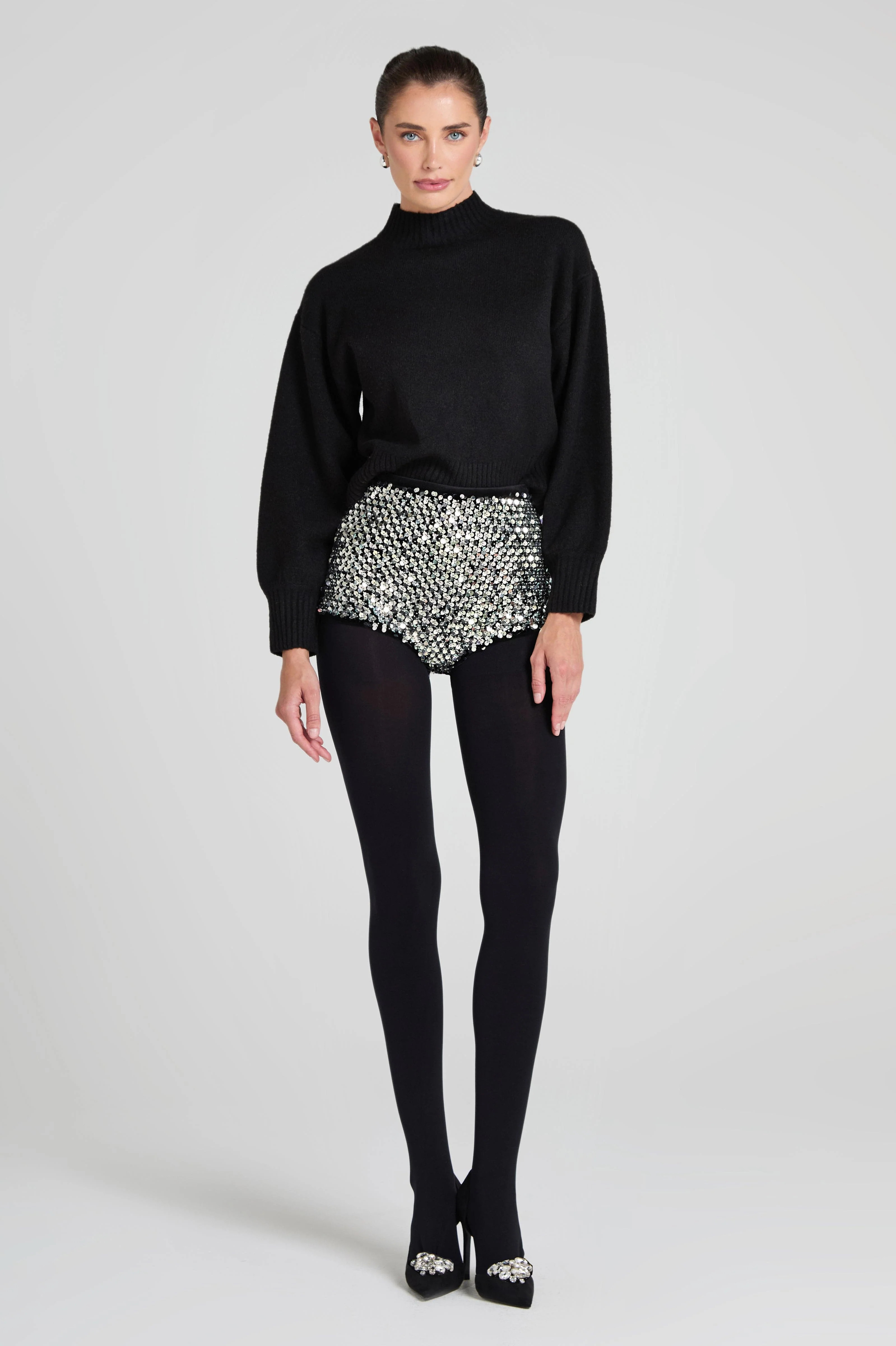 Paige Silver Hotpants | Nadine Merabi