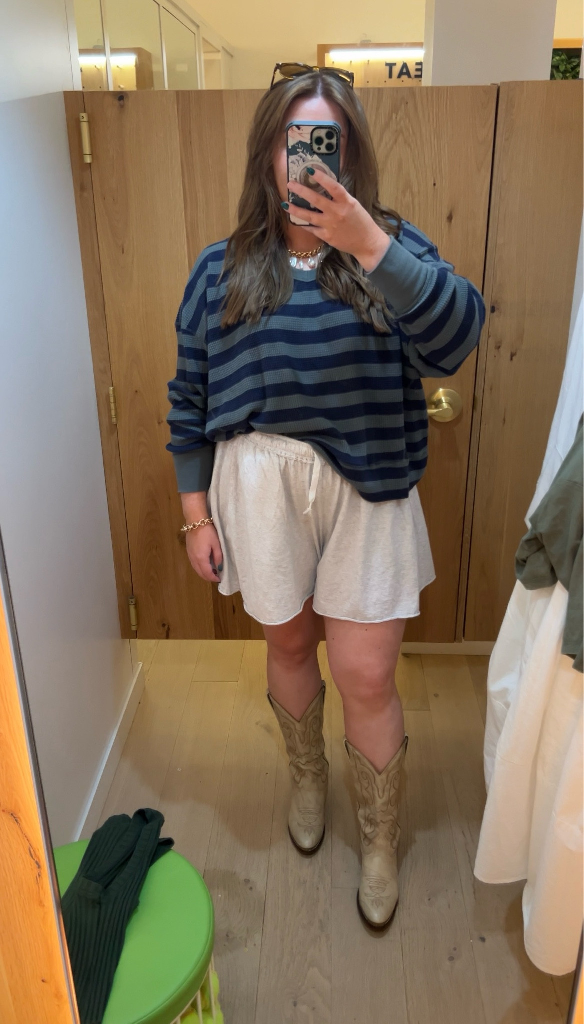Cute 100% cotton waffle knit long sleeve and flowy shorts! 

#LTKMidsize #LTKSaleAlert #LTKSeasonal