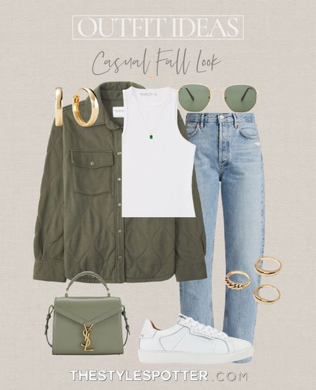 Fall Outfit Ideas 🍁 Casual Fall Look
A fall outfit isn’t complete without a cozy jacket and neutral hues. These casual looks are both stylish and practical for an easy and casual fall outfit. The look is built of closet essentials that will be useful and versatile in your capsule wardrobe. 
Shop this look 👇🏼 🍁 
P.S. This Abercrombie & Fitch shacket is 15% off right now!

#LTKHalloween #LTKU #LTKSeasonal