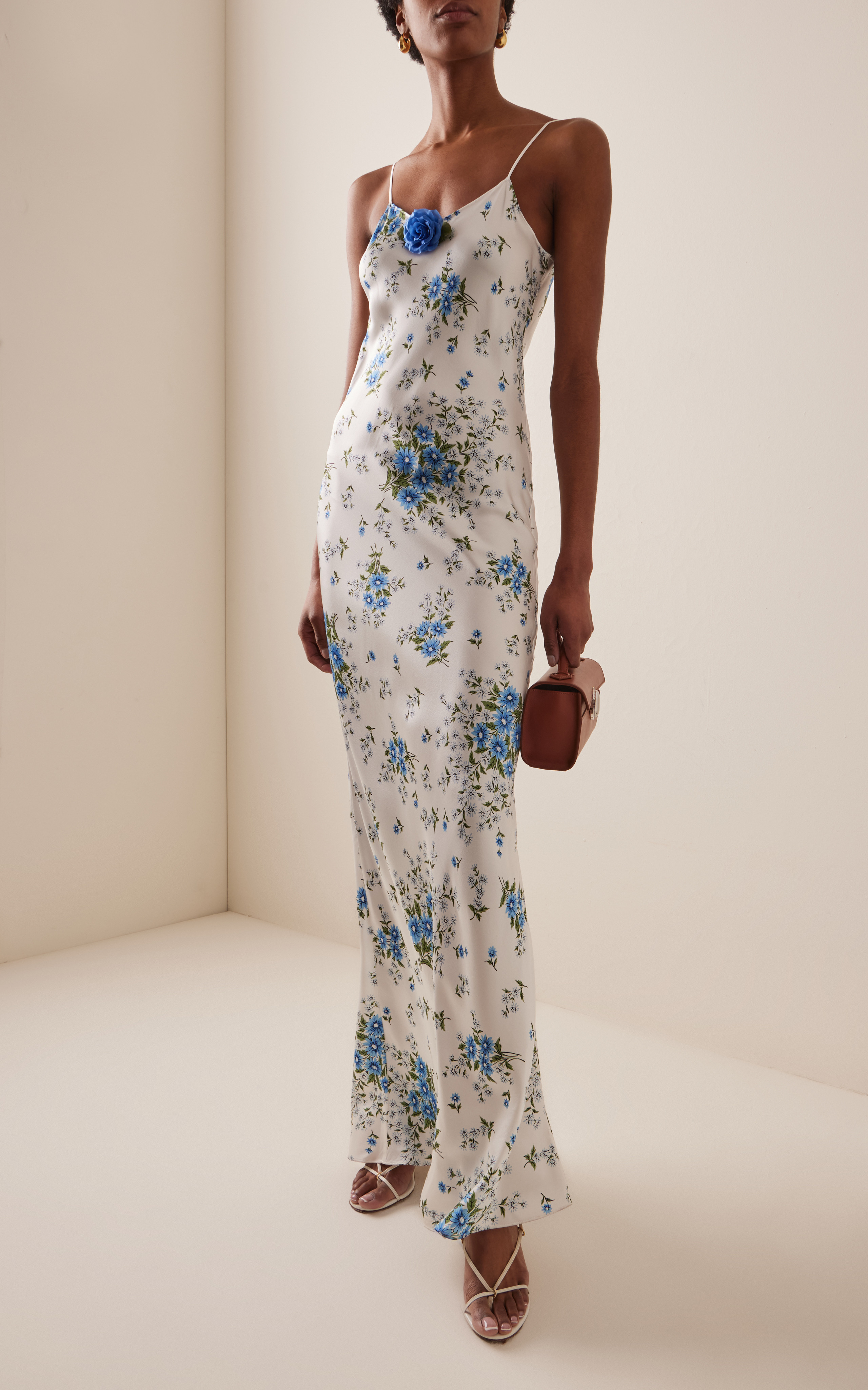 Floral-Print Silk Slip Gown | Moda Operandi (Global)