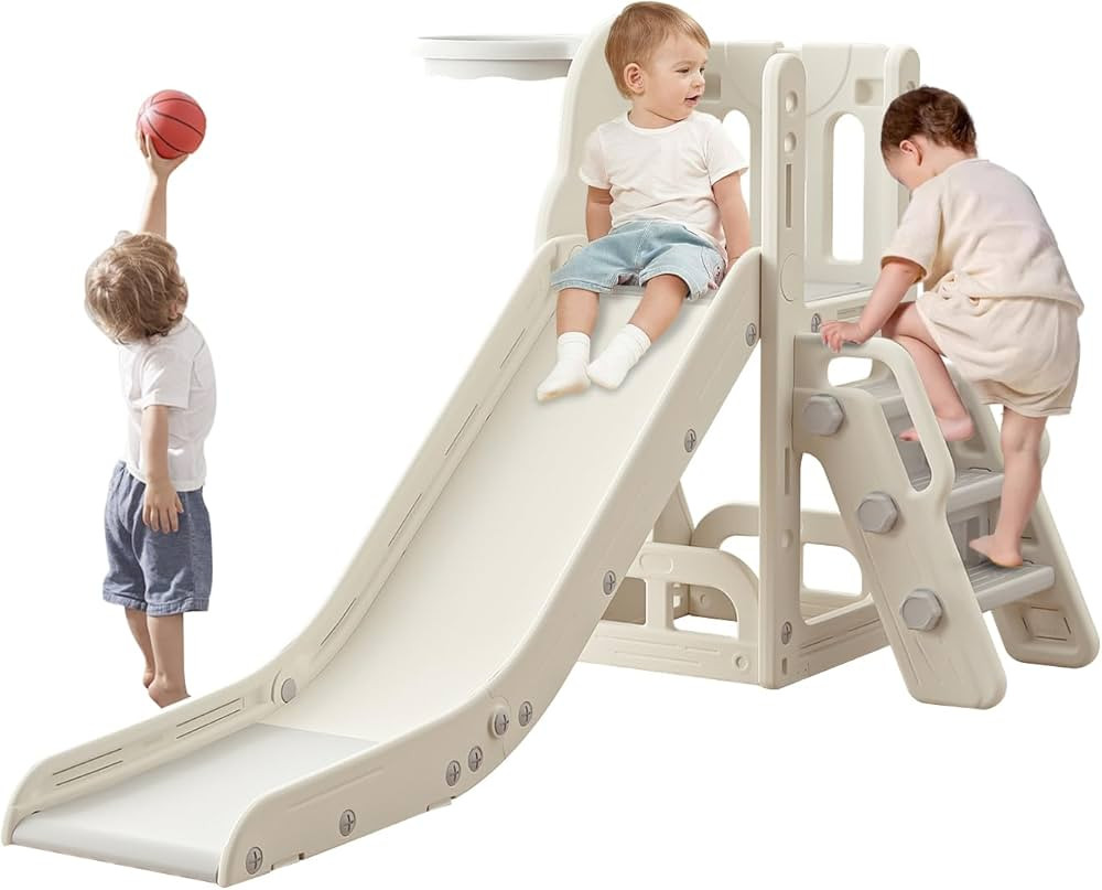 Toddler Slide,Kids Climber Slide with Storage Space and Non-Slip Steps,Indoor Outdoor Playset wit... | Amazon (US)