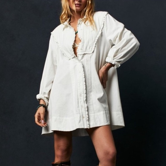 Free people cherry mini dress white Small | Poshmark