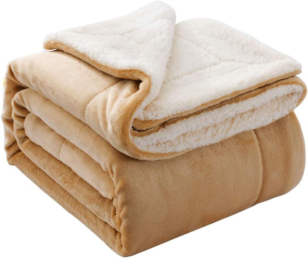NANPIPER Reversible Sherpa Flannel Blanket Super Soft Fuzzy Lightweight Fleece Microfiber for Bed... | Amazon (US)