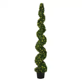 Vickerman 72-in Green Indoor/Outdoor Artificial Boxwood Artificial Plant | Lowe's