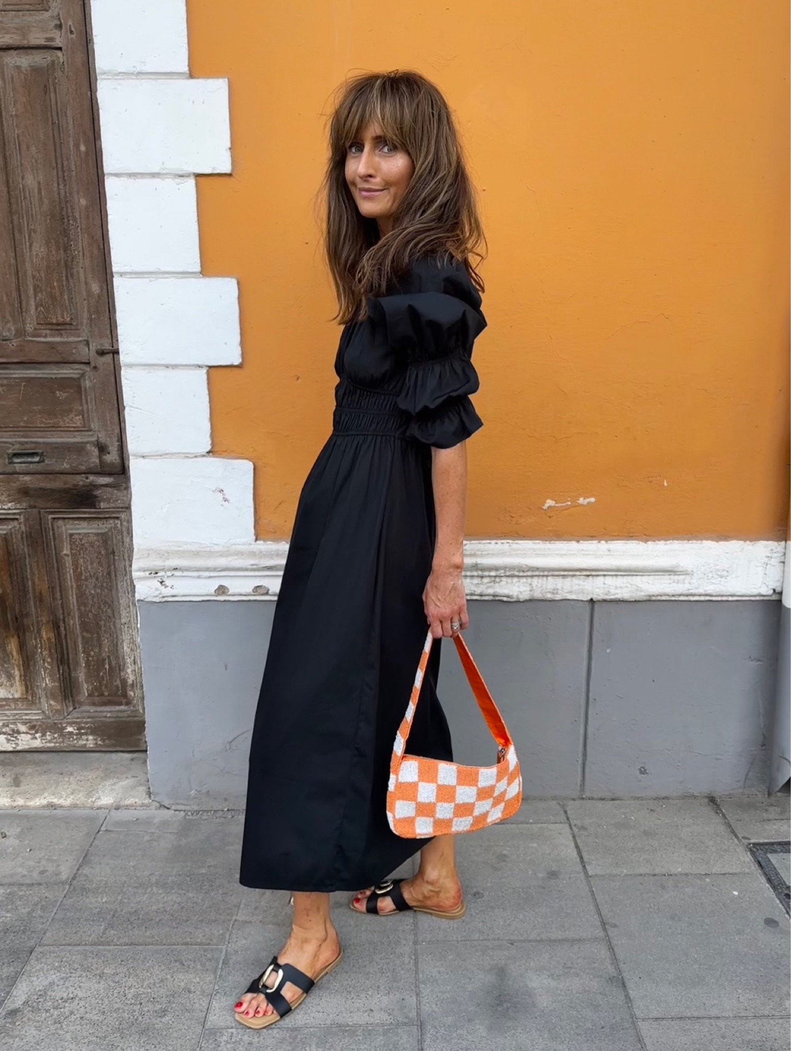 midi black summer dress Summer Away LUNA MIDI DRESS IN Black