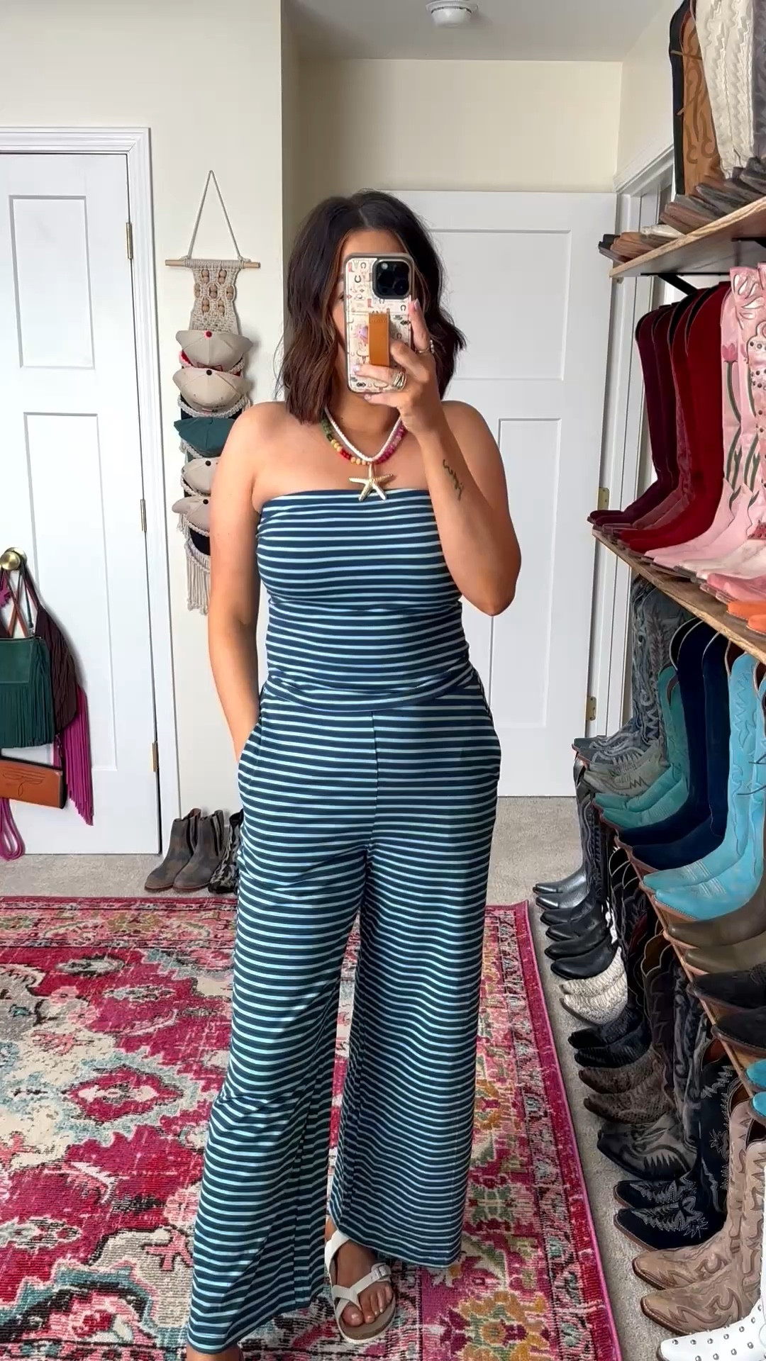 Wearing a medium In this set from Amazon for spring and summer 