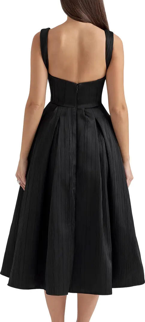 HOUSE OF CB Isabeau Voluminous Fit & Flare Midi Dress | Nordstrom | Nordstrom