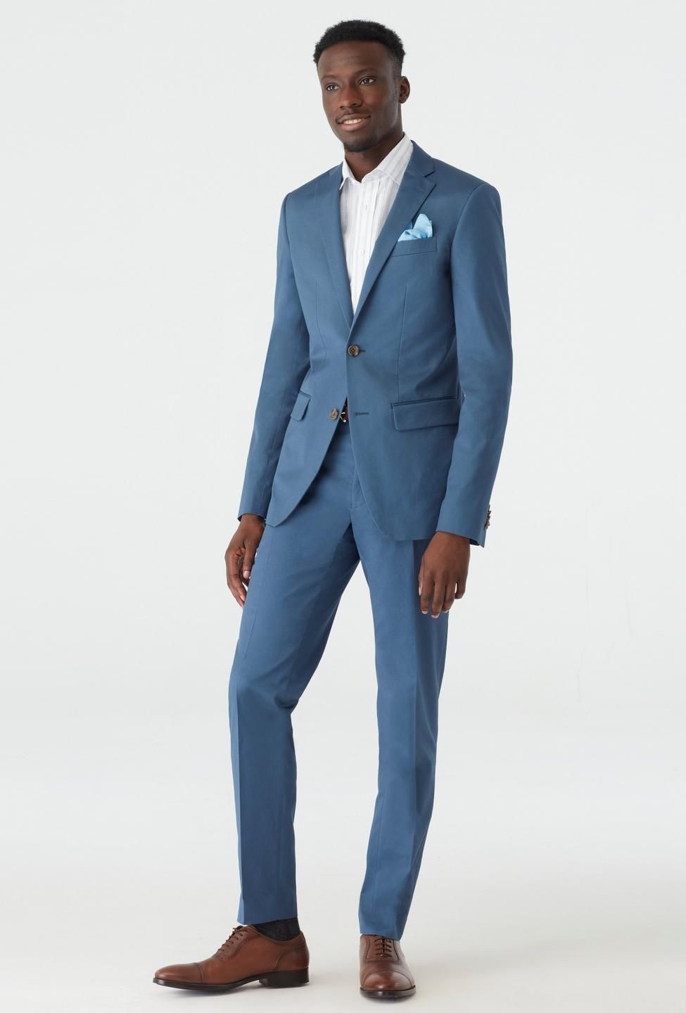 Hartley Cotton Stretch Light Blue Suit | Indochino