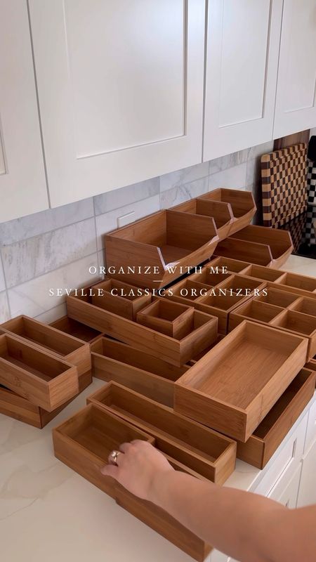Organize with me ✨ part 1! These bamboo organizers are soo good! They’re high quality and there are so many options and uses for these!  I linked all the bundles I got, plus other bamboo organizers they have available!! #sevilleclassics #sevilleclassicspartner 

#LTKSeasonal #LTKfindsunder50 #LTKhome