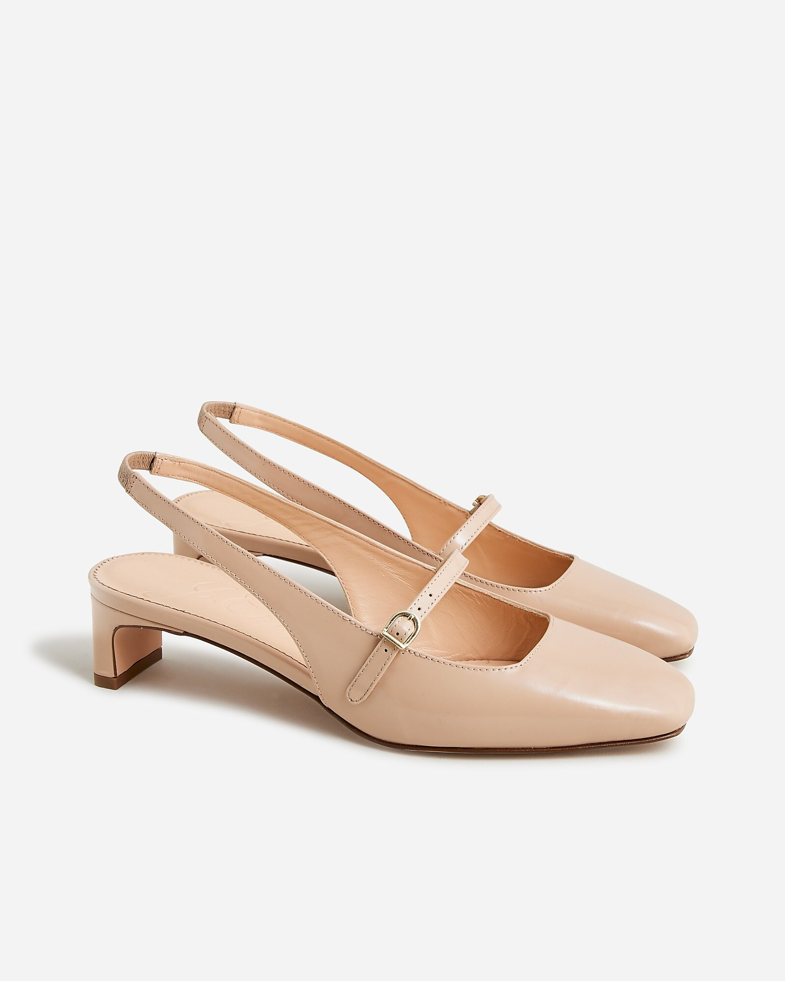 Layla slingback Mary Jane heels in spazzolato leather | J. Crew US