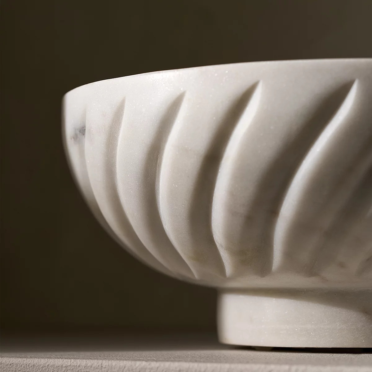 Larton Footed Marble Bowl | The White Company UK & ROW