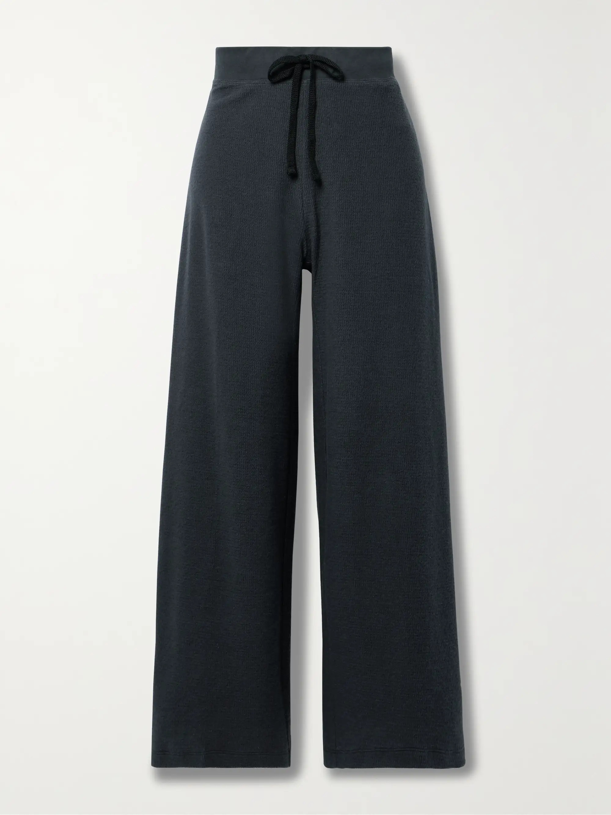 Waffle-knit cotton and cashmere-blend track pants | NET-A-PORTER (US)