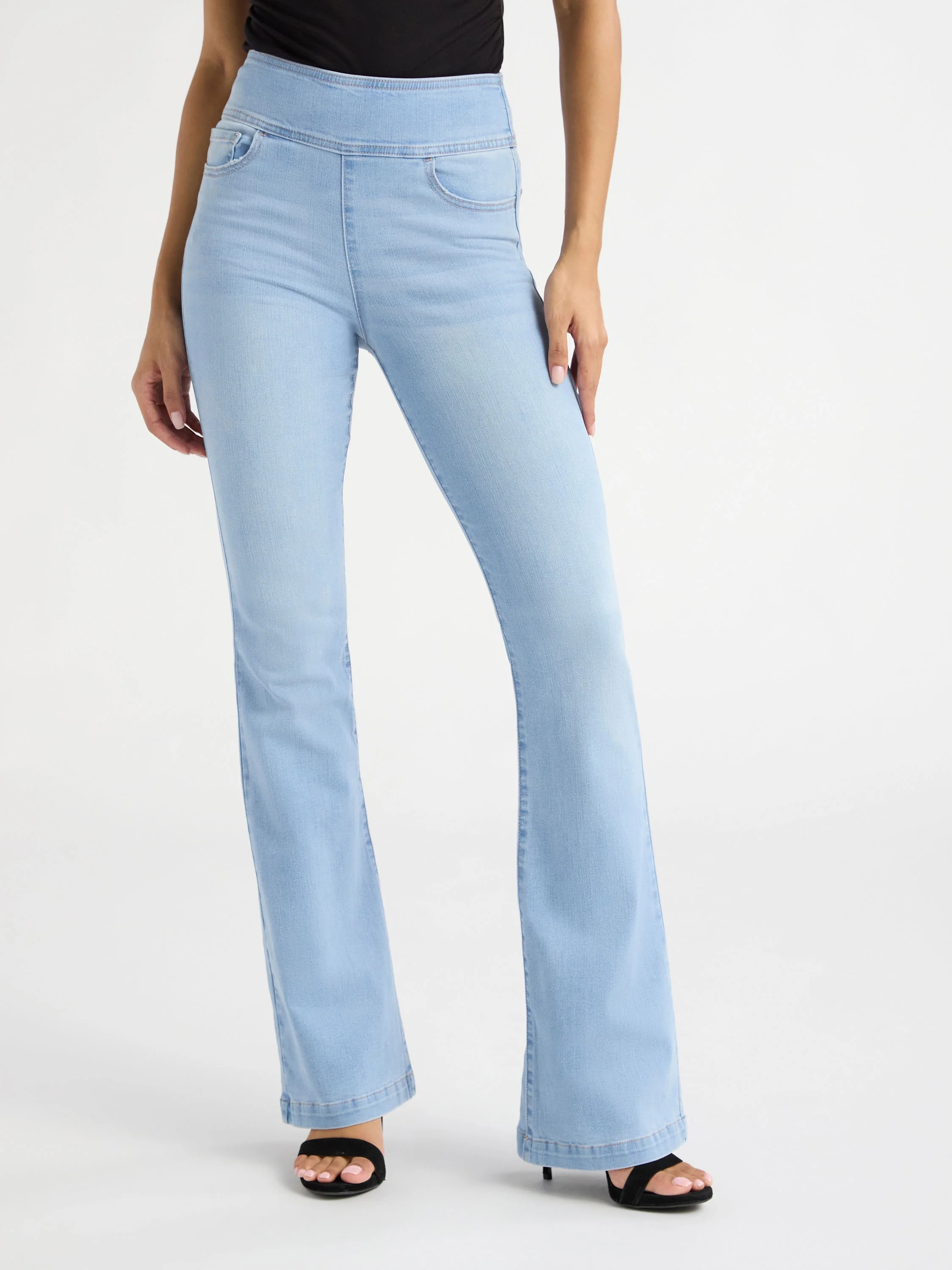 Sofia Jeans Women's Melisa Flare High Rise Pull On Jeans, Sizes 0-20 | Walmart (US)