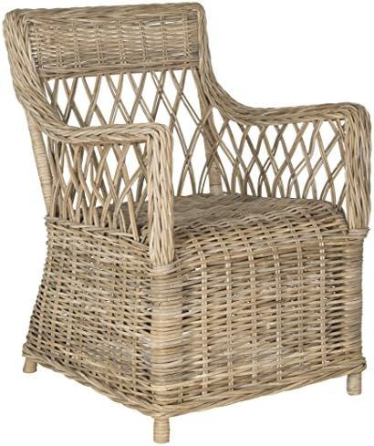 Safavieh Home Collection Hinaku Soft Grey Arm Chair | Amazon (US)
