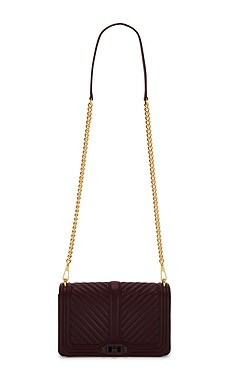 Rebecca Minkoff Chevron Quilted Love Crossbody in Port from Revolve.com | Revolve Clothing (Global)