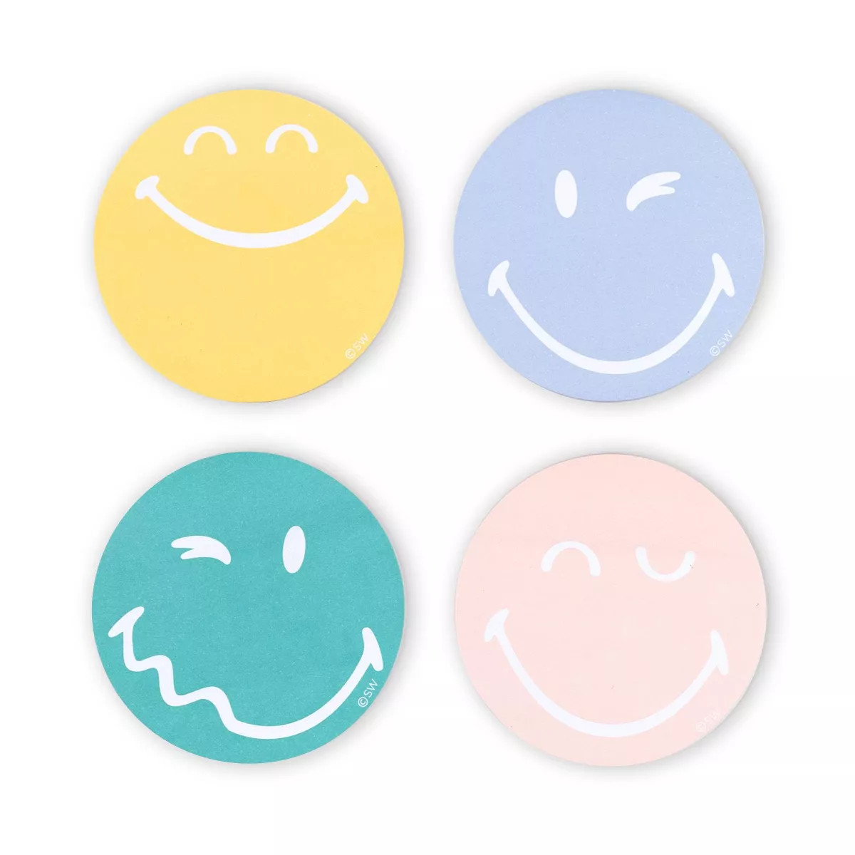 Yoobi SmileyWorld 4pk Sticky Note Set Smiley | Target