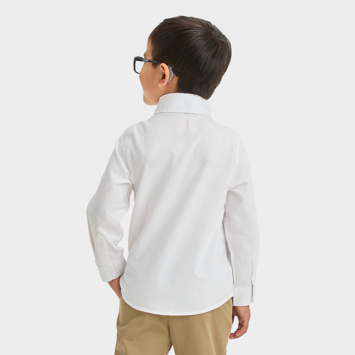 Toddler Boys' Long Sleeve Solid Oxford Button-Down Shirt - Cat & Jack™ White | Target