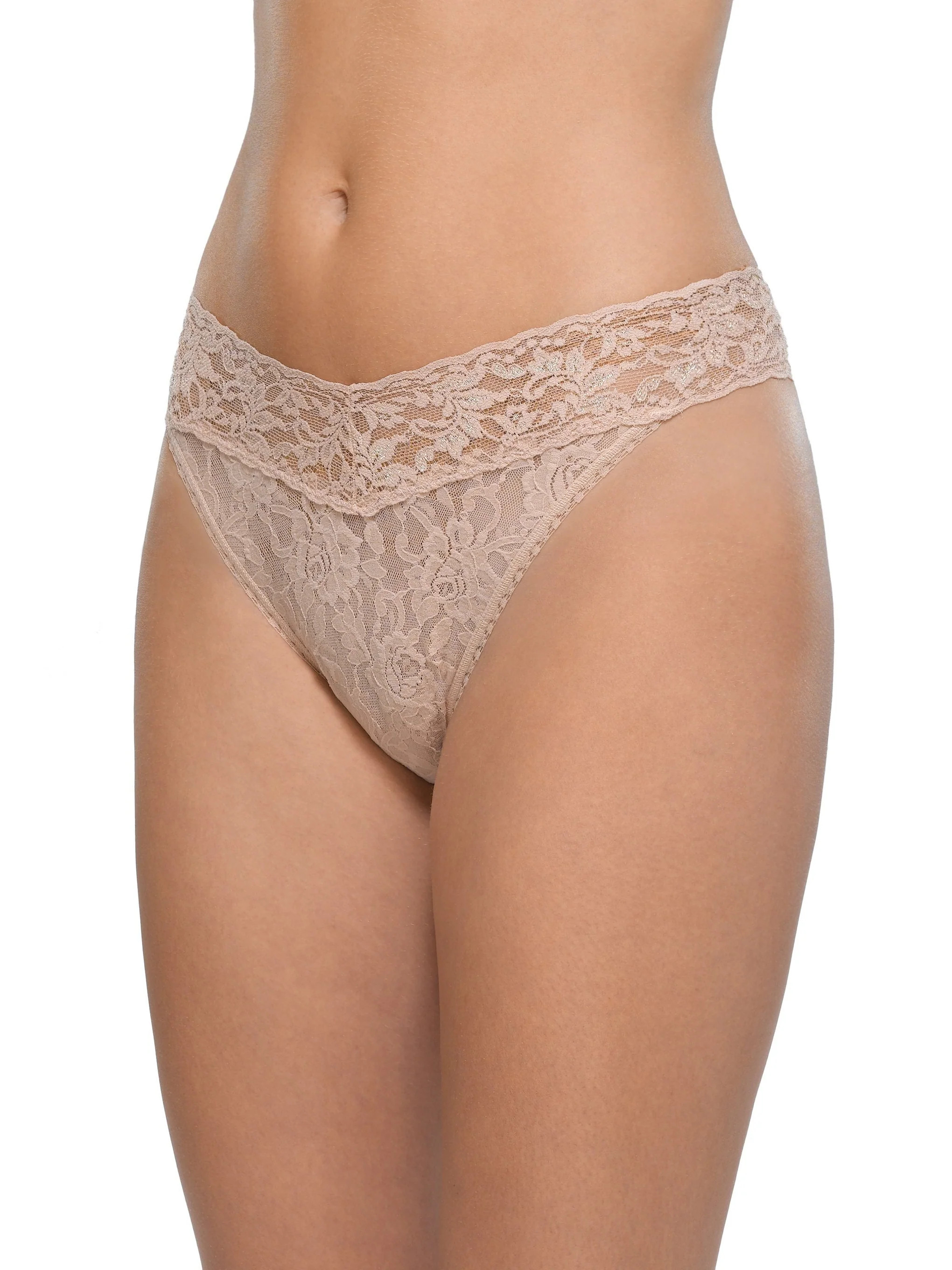 Signature Lace Original Rise Thong White | Hanky Panky