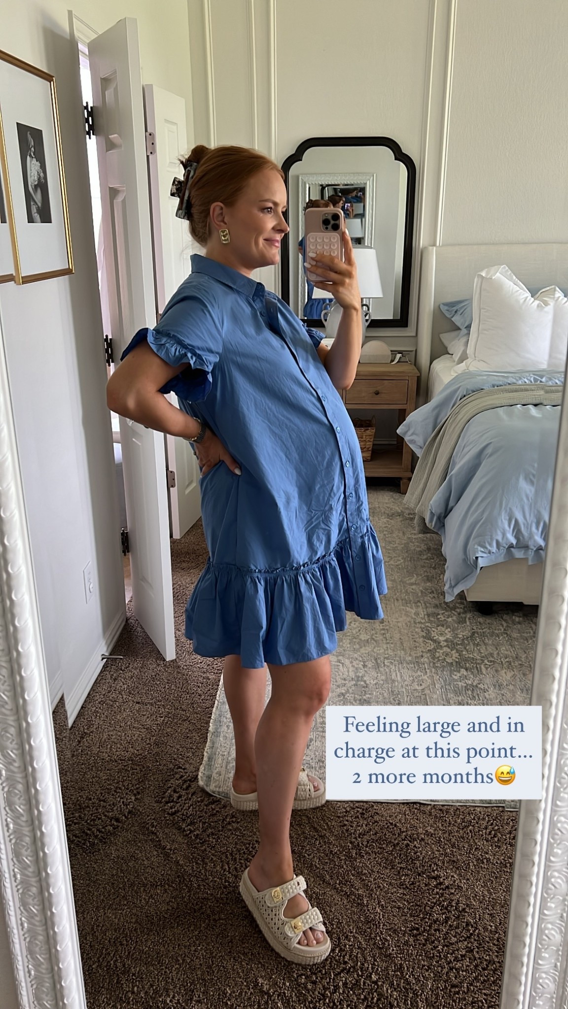 Feeling large and in charge at this point… 2 more months😅