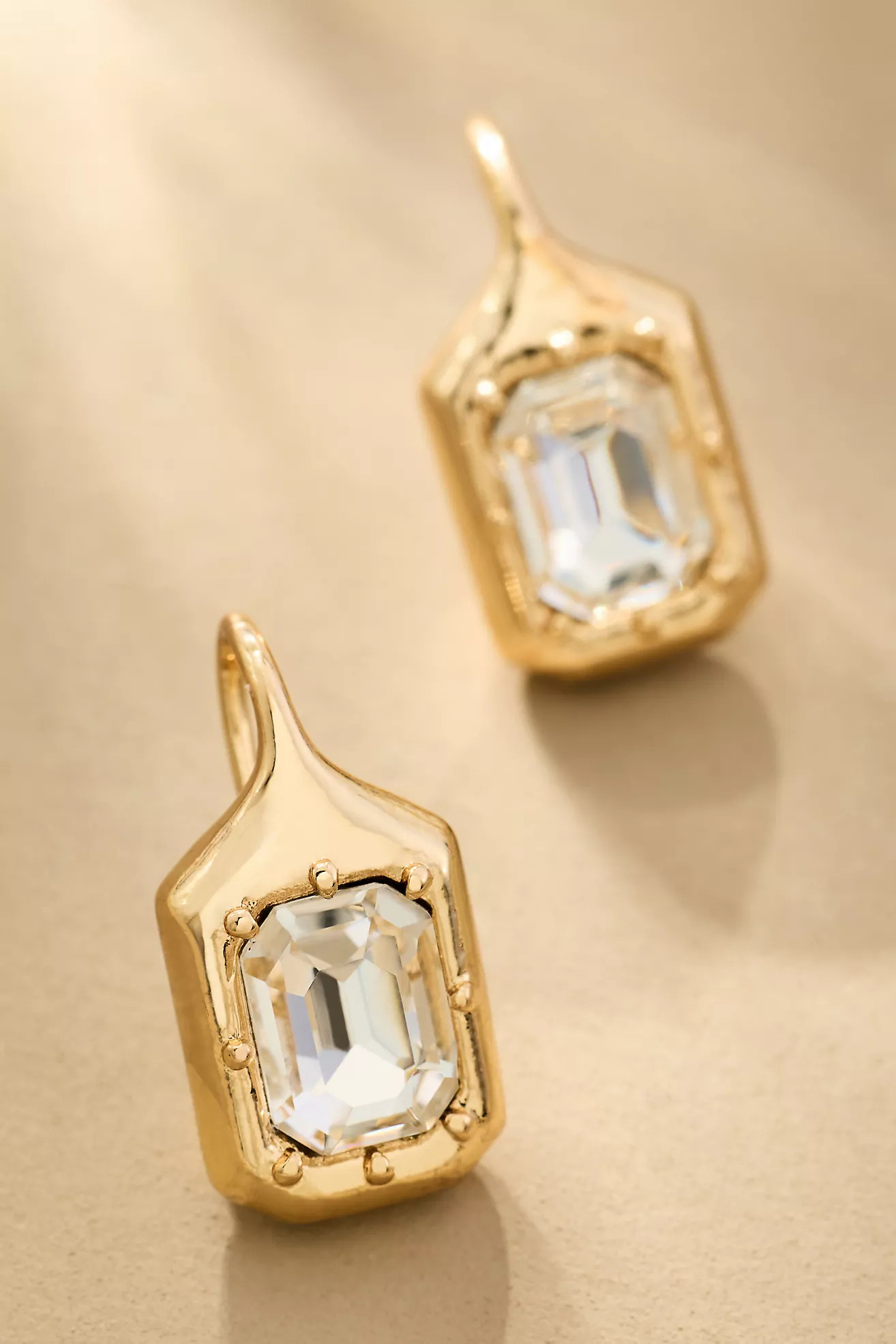 Beveled Square Crystal Earrings | Anthropologie (US)