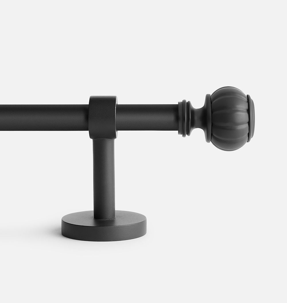 Ellis Adjustable Drapery Rod Set, 28" - 48" - Oil-Rubbed Bronze | Rejuvenation